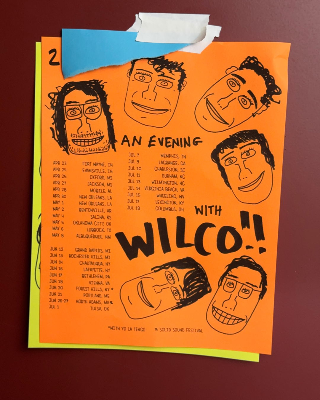 Wilco An Evening With Wilco Tour Poster 2026